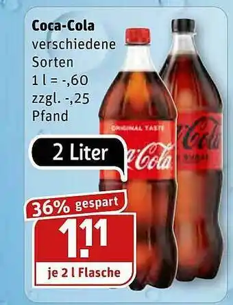 REWE Kaufpark Coca-cola 2L Angebot