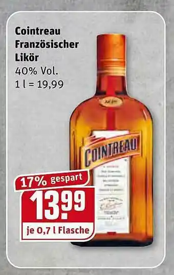 REWE Kaufpark Cointreau Französischer Likör 0,7L Angebot