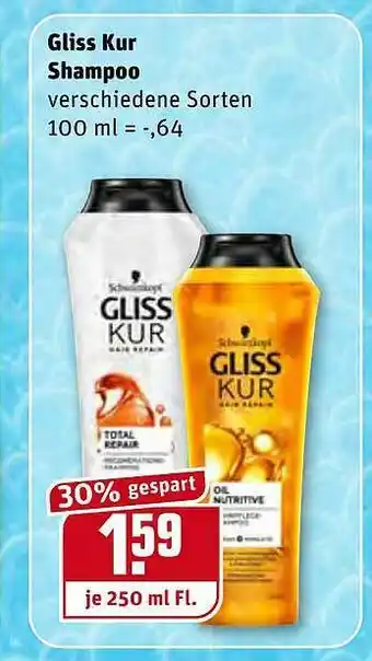 REWE Kaufpark Gliss Kur Shampoo 250ml Angebot