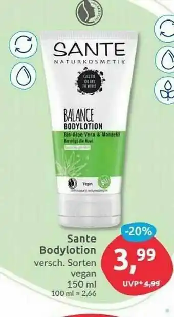 Budni Sante Bodylotion 150ml Angebot