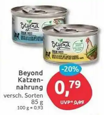 Budni Beyond Katzennahrung 85g Angebot