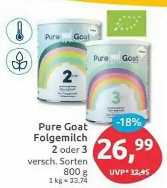 Budni Pure Goat Folgemilch 2 Oder 3 800g Angebot