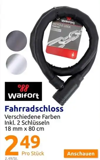 Action Walfort Fahrradschloss Angebot