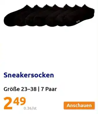 Action Sneakersocken Größe 23-38 | 7 Paar Angebot