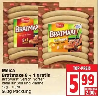 Edeka Meica Bratmaxe 8+1 gratis 560g Packung Angebot