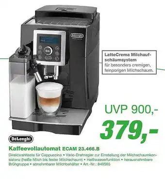 EP Delonghi kaffeevollautomat ecam 23.466.b Angebot