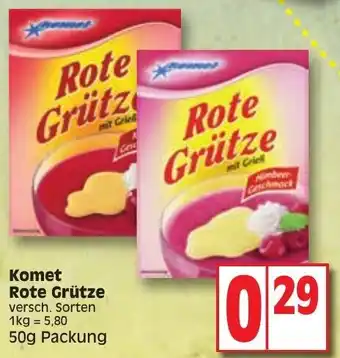 Edeka Komet Rote Grütze 50g Packung Angebot