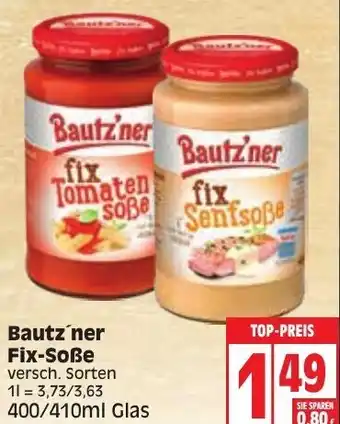 Edeka Bautz'ner Fix Soße 400/410 ml Glas Angebot