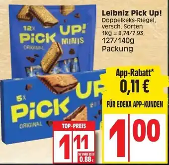 Edeka Leibniz Pick up! 127/140g Packung Angebot