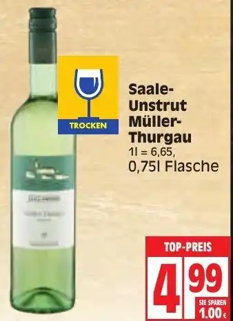 Edeka Saale Unstrut Müller Thurgau 0,75 L Flasche Angebot