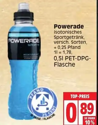 Edeka Powerade 0,5 L PET DPG Flasche Angebot