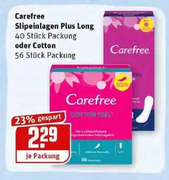 REWE Kaufpark Carefree Slipeinlagen Plus Long Oder Cotton Angebot