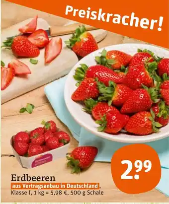 tegut Erdbeeren 500 g Schale Angebot