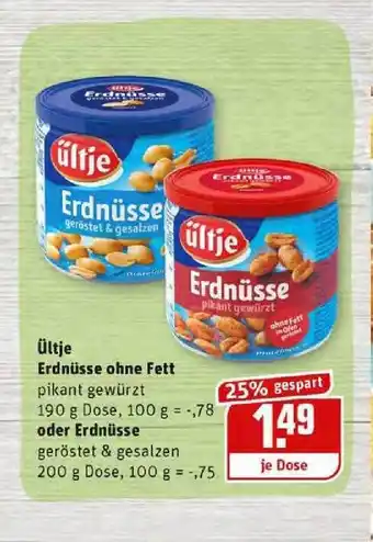 REWE Kaufpark ültje Erdnüsse Ohne Fett Oder Erdnüsse Angebot