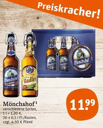 tegut Mönchshof 20x0,5 L Angebot