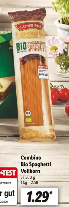 Lidl Combino bio spaghetti vollkorn Angebot