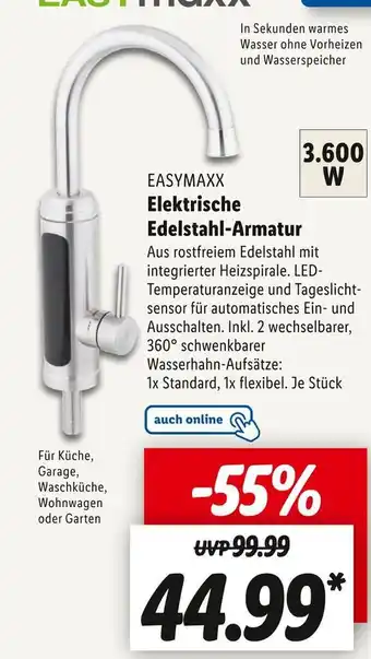 Lidl Easymaxx elektrische edelstahl-armatur Angebot