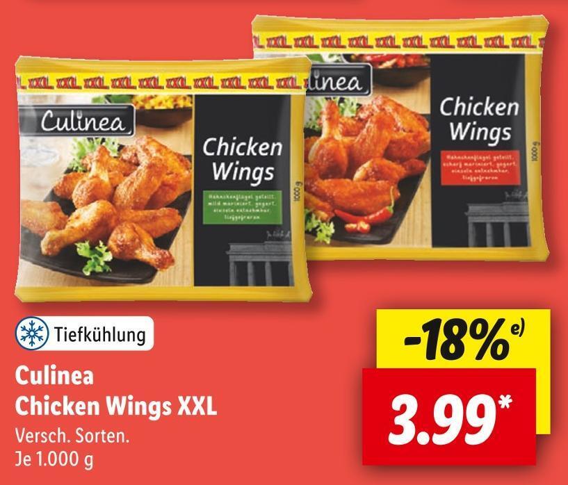 Culinea chicken wings xxl Angebot bei Lidl