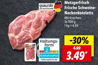 Lidl Metzgerfrisch frische schweine-nackenkoteletts Angebot