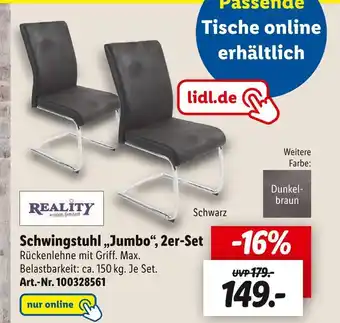 Lidl Reality schwingstuhl „jumbo“ Angebot