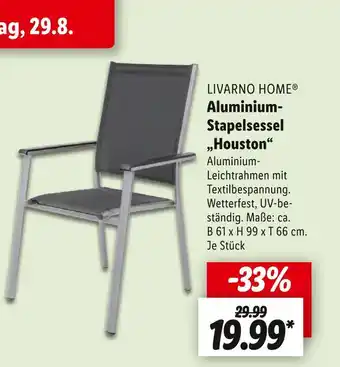 Lidl Livarno home aluminium-stapelsessel „houston“ Angebot