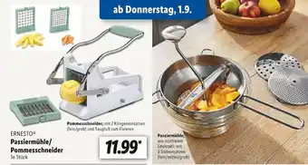 Lidl Ernesto passiermühle/ pommesschneider Angebot