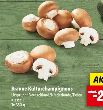 Lidl Braune kulturchampignons Angebot