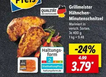 Lidl Grillmeister hähnchen-minutenschnitzel Angebot