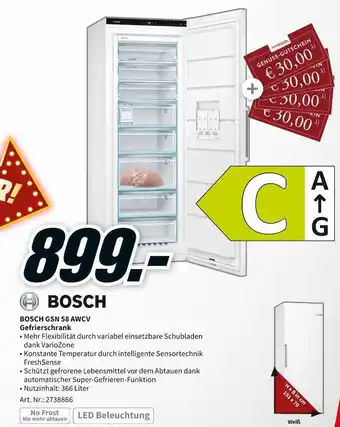 MediaMarkt Bosch gsn 58 awcv gefrierschrank Angebot