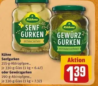 REWE Kühne senfgurken oder gewürzgurken Angebot