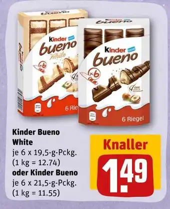 REWE Kinder bueno white oder bueno Angebot