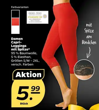 NETTO Damen capri-leggings mit spitze Angebot