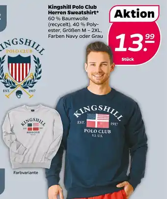 NETTO Kingshill polo club herren sweatshirt Angebot