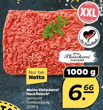 NETTO Meine fleischerei hackfleisch Angebot