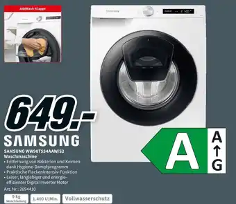 MediaMarkt Samsung ww90t554aaw/s2 waschmaschine Angebot