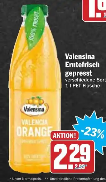 Hit Valensina Erntefrisch gepresst 1L Angebot