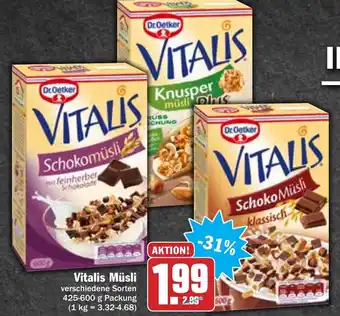 Hit Vitalis Müsli 425-600g Angebot