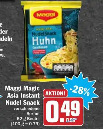 Hit Maggi Magic Asia Instant Nudel Snack 62g Beutel Angebot