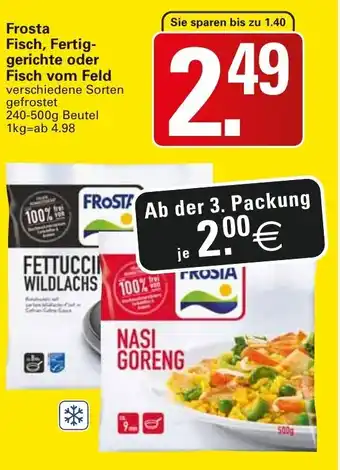 WEZ Frosta Fisch, Fertiggerichte oder Fisch vom Feld 240-500g Beutel Angebot