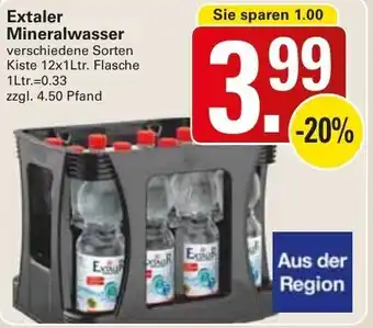 WEZ Extaler Mineralwasser Kiste 12x1Ltr. Flasche Angebot