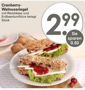 WEZ Cranberry Walnussriegel Angebot