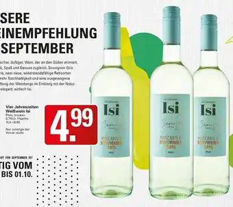 WEZ Vier Jahreszeiten Weißwein Isi 0,75Ltr. Flasche Angebot