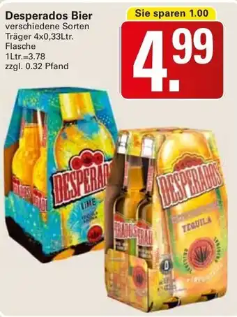 WEZ Desperados Bier 4x0,33 Ltr. Flasche Angebot