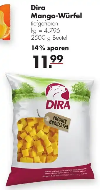 Handelshof Dira Mango Würfel 2500 g Beutel Angebot