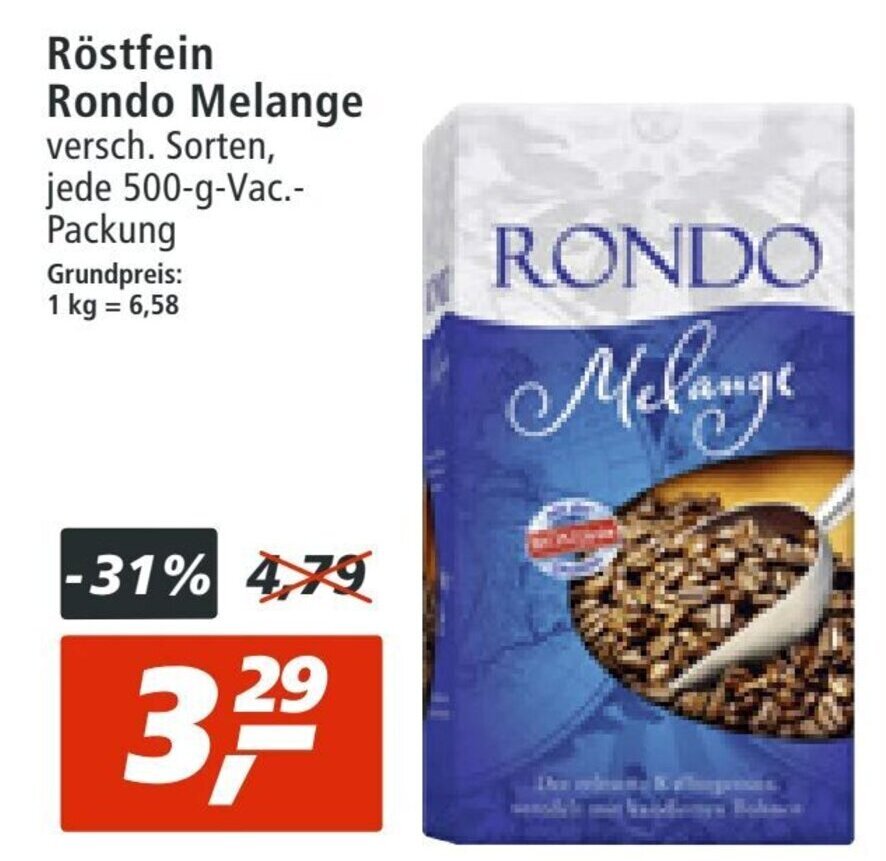 Rostfein Rondo Melange 500g Angebot bei mein real Rostfein Rondo Melange 500g Angebot bei mein real