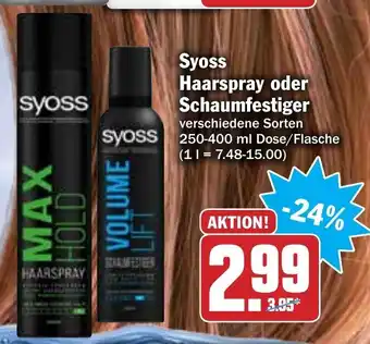 Hit Syoss Haarspray oder Schaumfestiger 250-400ml Angebot