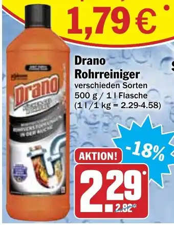 HIT Drano Rohrreiniger 500g/1L Angebot