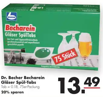 Handelshof Dr. Becher Becharein Gläser Spül-Tabs 75er Packung Angebot