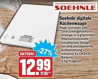 Hit Soehnle digitale Küchenwaage Angebot