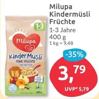 Budni Milupa Kindermüsli Früchte 400 g Angebot